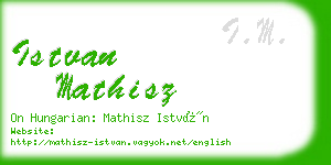 istvan mathisz business card